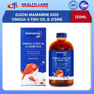 ELDON MAMARINE KIDS OMEGA-3 FISH OIL & LYSINE (120ML)